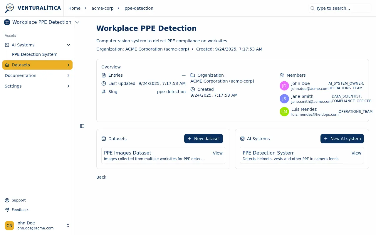 Venturalitica Screenshot